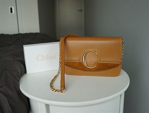 chloe c clutch with chain unboxing|chloe c purse.